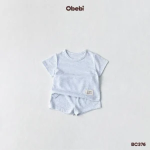 BC376 – Bộ cộc trẻ em mùa hè kẻ ngang Obebi