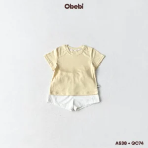 A538 – Áo thun trơn mùa hè vải làm mát Obebi