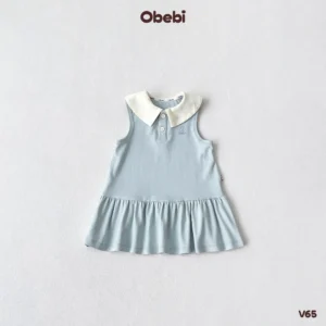 V65 – Váy Bé Gái Công Chúa Nhỏ Cổ Sen Obebi