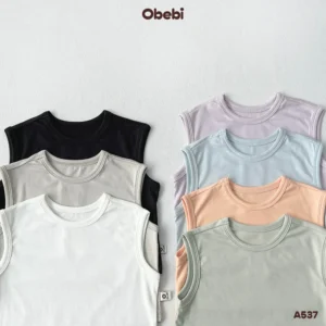 A537 – Áo ba lỗ trẻ em vải làm mát Obebi