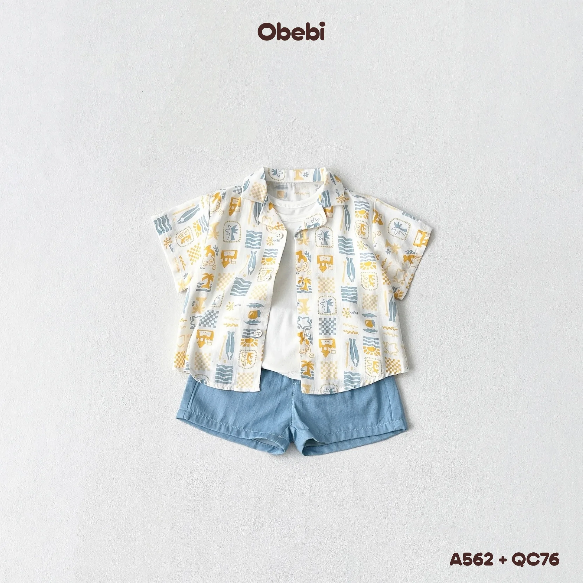QC76 – Quần jean mùa hè mềm mát Obebi