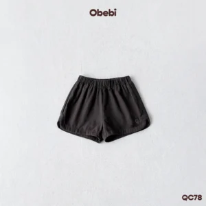 QC78 – Quần đùi kaki hình thêu bóng đèn sáng tạo từ nhân vật Obebi