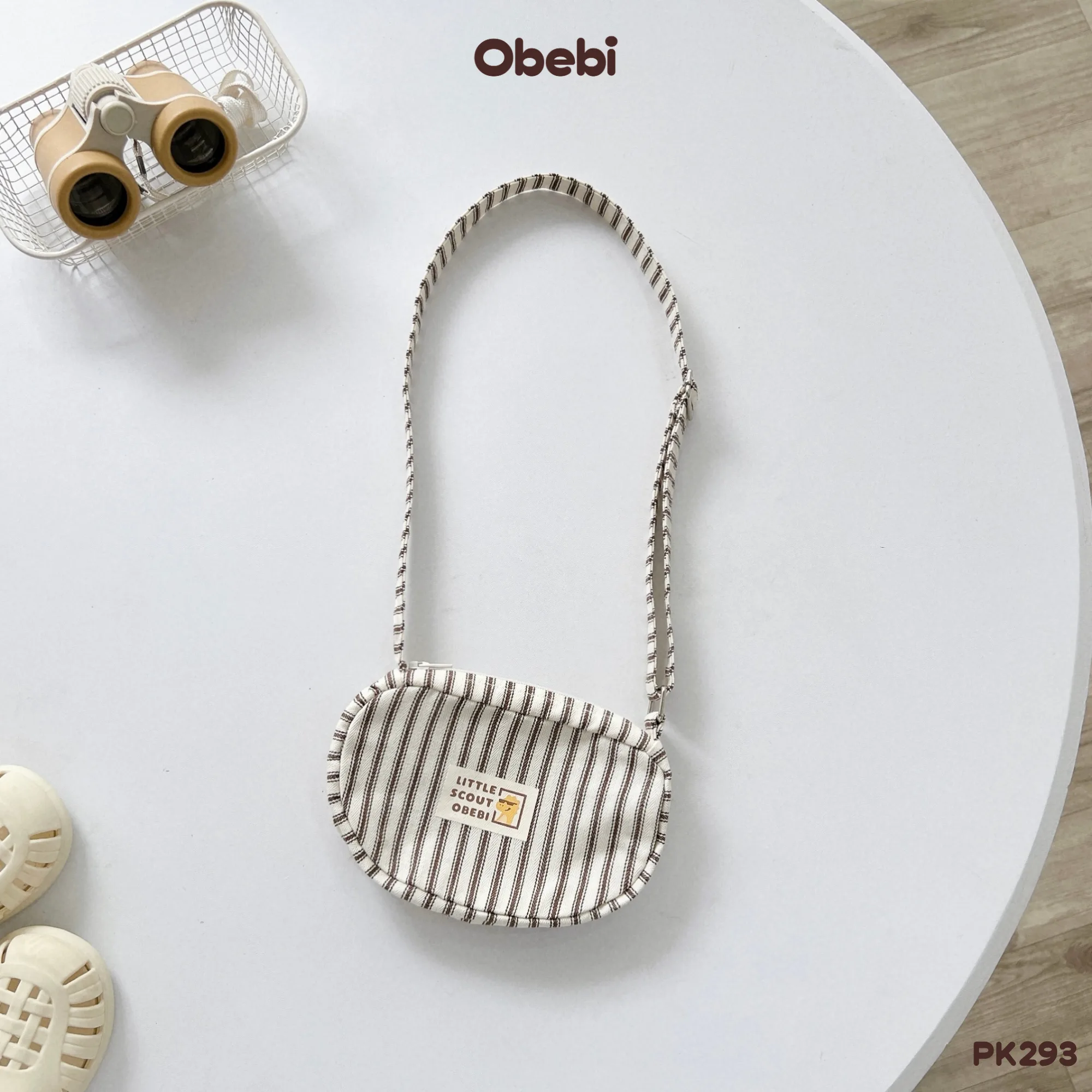 PK293 – Túi Đeo Chéo Trẻ Em Mùa Hè Hình In Khủng Long Safari Obebi
