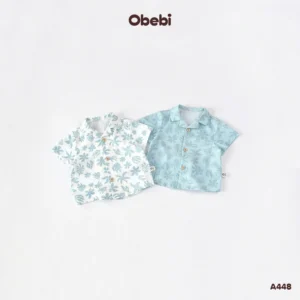 A448 – Áo Sơ Mi Họa Tiết Đi Biển Obebi