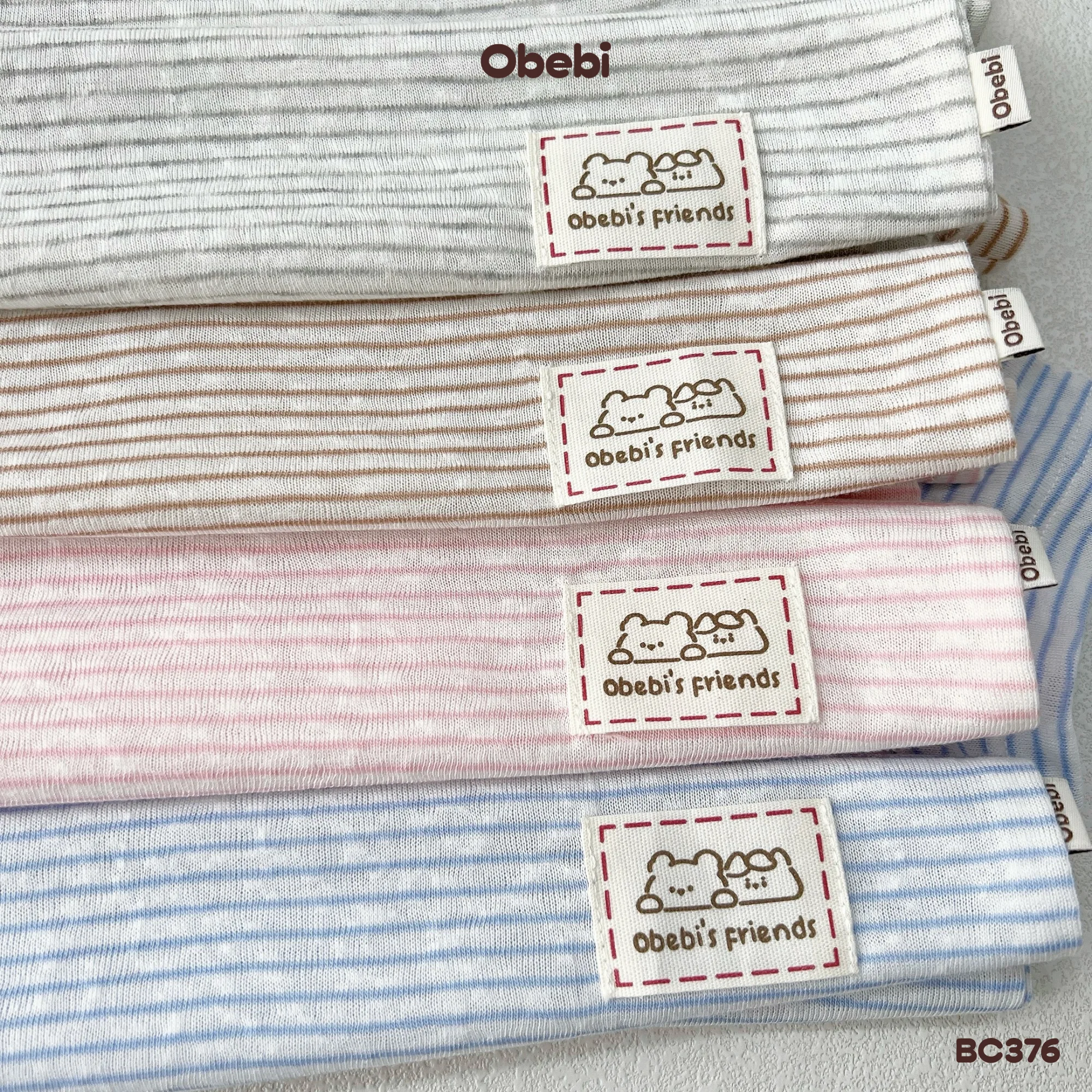 BC376 – Bộ cộc trẻ em mùa hè kẻ ngang Obebi