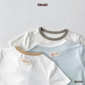 BC374 – Bộ cộc trẻ em mùa hè mặc nhà vải rayon mát mẻ Obebi