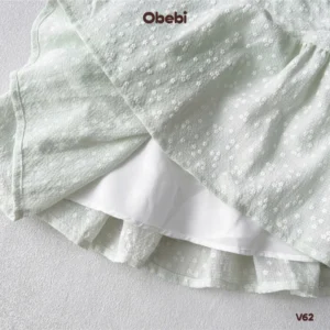 V62 – Váy ba lỗ Bé Gái cổ bèo hoa nhí Dễ Thương Obebi