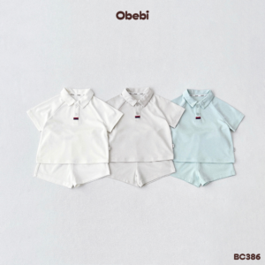 BC386 – Bộ Cộc Polo Mùa Hè Vải Mềm Mát, Nhanh Khô Obebi