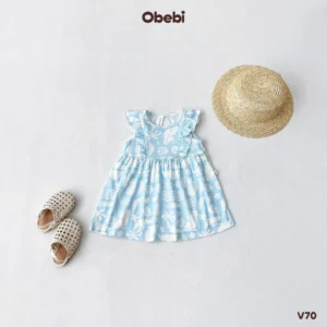 V70 – Váy Bé Gái Mùa Hè Vải Cotton Mềm Mịn Có Họa Tiết In Đặc Sắc Mùa Hè Obebi
