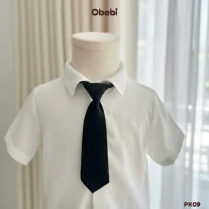 PK309 – Cà Vạt Thanh Lịch Trẻ Em Màu Trơn Và Kẻ Có Dây Chun Điều Chỉnh Obebi