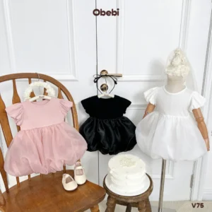 V75 – Váy Đi Tiệc Bé Gái Mùa Hè Dáng Bí Obebi