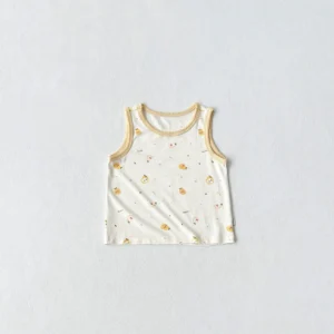 A545 – Set 2 áo ba lỗ mùa hè vải modal mát nhẹ dễ thương Obebi