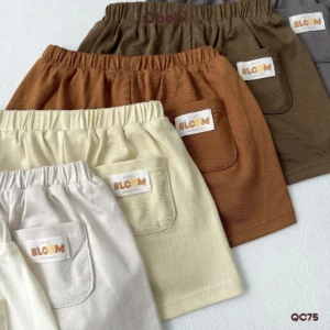 QC75 – Set 2 quần đùi đính mác in nhỏ xinh Obebi