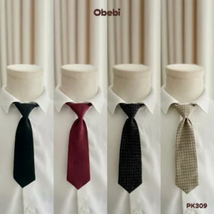 PK309 – Cà Vạt Thanh Lịch Trẻ Em Màu Trơn Và Kẻ Có Dây Chun Điều Chỉnh Obebi