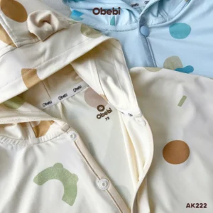 AK222 – Áo Khoác Chống Nắng Trẻ Em Vải Thun Cao Cấp Chống Tia UV Họa Tiết Đáng Yêu Mùa Hè Obebi