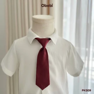 PK309 – Cà Vạt Thanh Lịch Trẻ Em Màu Trơn Và Kẻ Có Dây Chun Điều Chỉnh Obebi