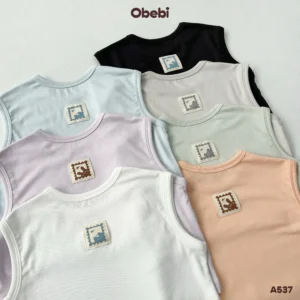 A537 – Áo ba lỗ trẻ em vải làm mát Obebi