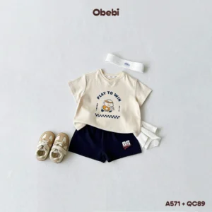 A571 – Áo Thun Cộc Tay Trẻ Em Mùa Hè In Hình Nhân Vật Thể Thao Obebi