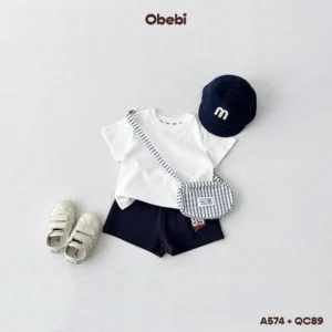 A574 – Áo Thun Cộc Tay Trẻ Em Mùa Hè Hình In 3D Thương Hiệu Obebi