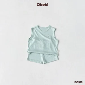 BC319 – Bộ ba lỗ vải kháng khuẩn in gấu Obebi