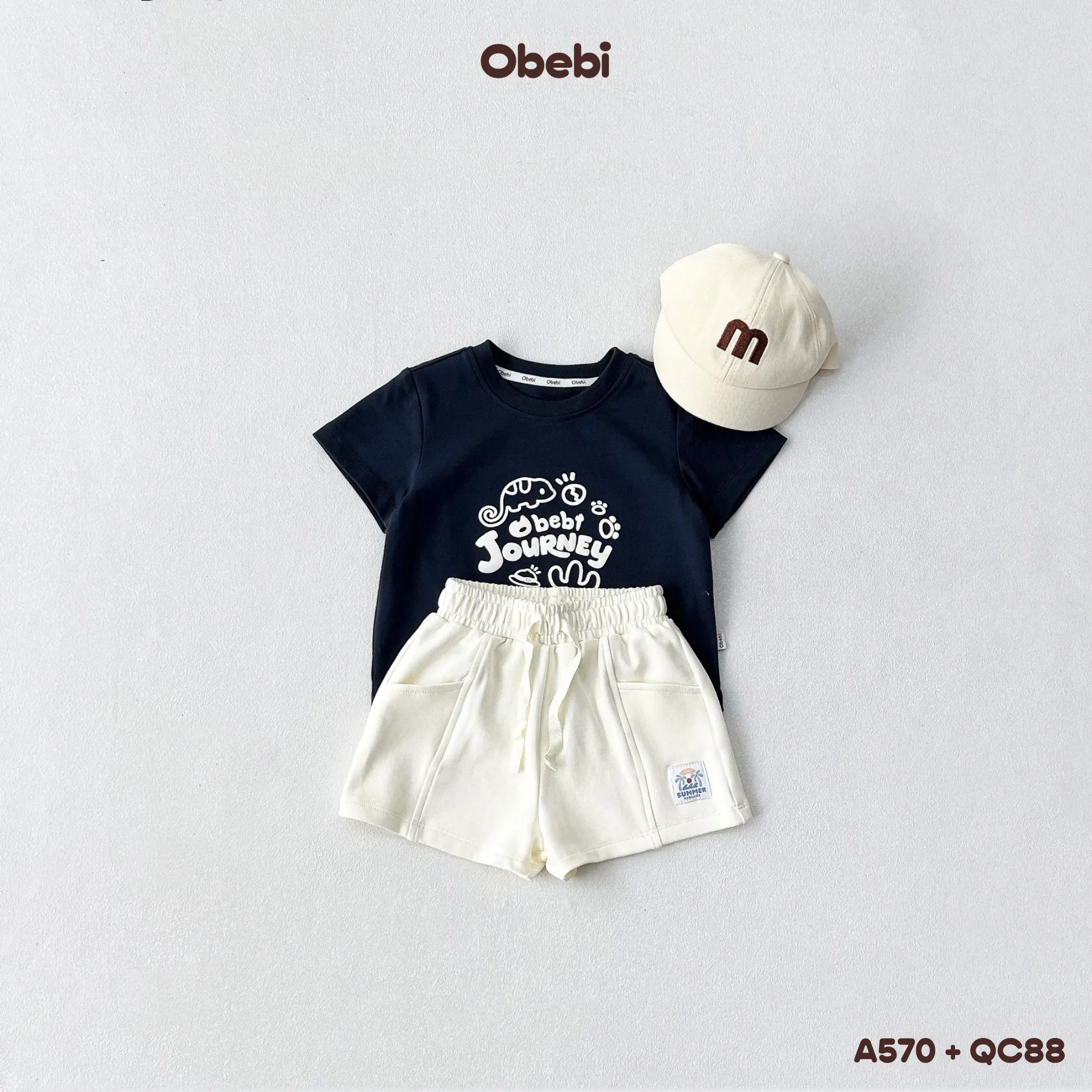 QC88 – Quần đùi trẻ em mùa hè khỏe khoắn Obebi