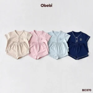 BC370 – Bộ Cộc Thể Thao Trẻ Em Mùa Hè Hình In Bóng Chày Số 98 Obebi