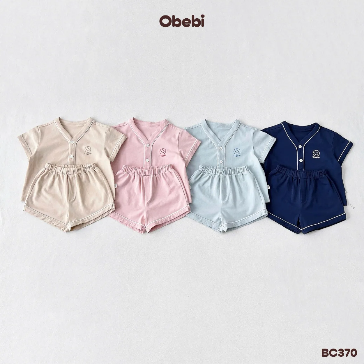 BC370 – Bộ Cộc Thể Thao Trẻ Em Mùa Hè Hình In Bóng Chày Số 98 Obebi