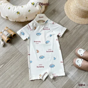 DB14 – Đồ bơi liền trẻ em mùa hè họa tiết Holiday’s Obebi