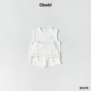 BC319 – Bộ ba lỗ vải kháng khuẩn in gấu Obebi