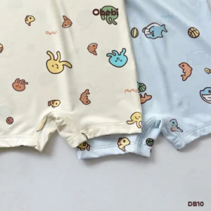 DB10 – Đồ Bơi liền Trẻ Em Mùa Hè Chống Nắng Họa Tiết Biển Obebi