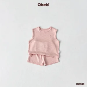 BC319 – Bộ ba lỗ vải kháng khuẩn in gấu Obebi