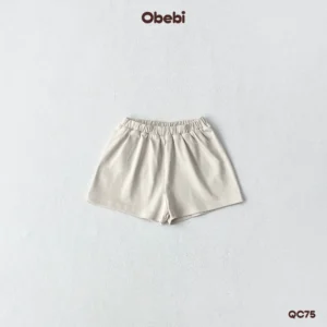 QC75 – Set 2 quần đùi đính mác in nhỏ xinh Obebi