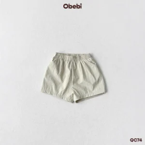 QC74 – Quần đùi trẻ em vải gió thêu hình ngôi sao Obebi