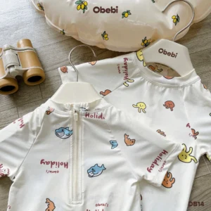 DB14 – Đồ bơi liền trẻ em mùa hè họa tiết Holiday’s Obebi