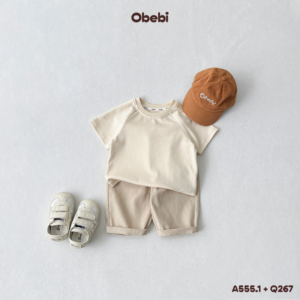 Q267 – Quần Kaki Trẻ Em Mùa Hè Basic Dễ Mặc Obebi