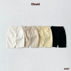 Q267 – Quần Kaki Trẻ Em Mùa Hè Basic Dễ Mặc Obebi