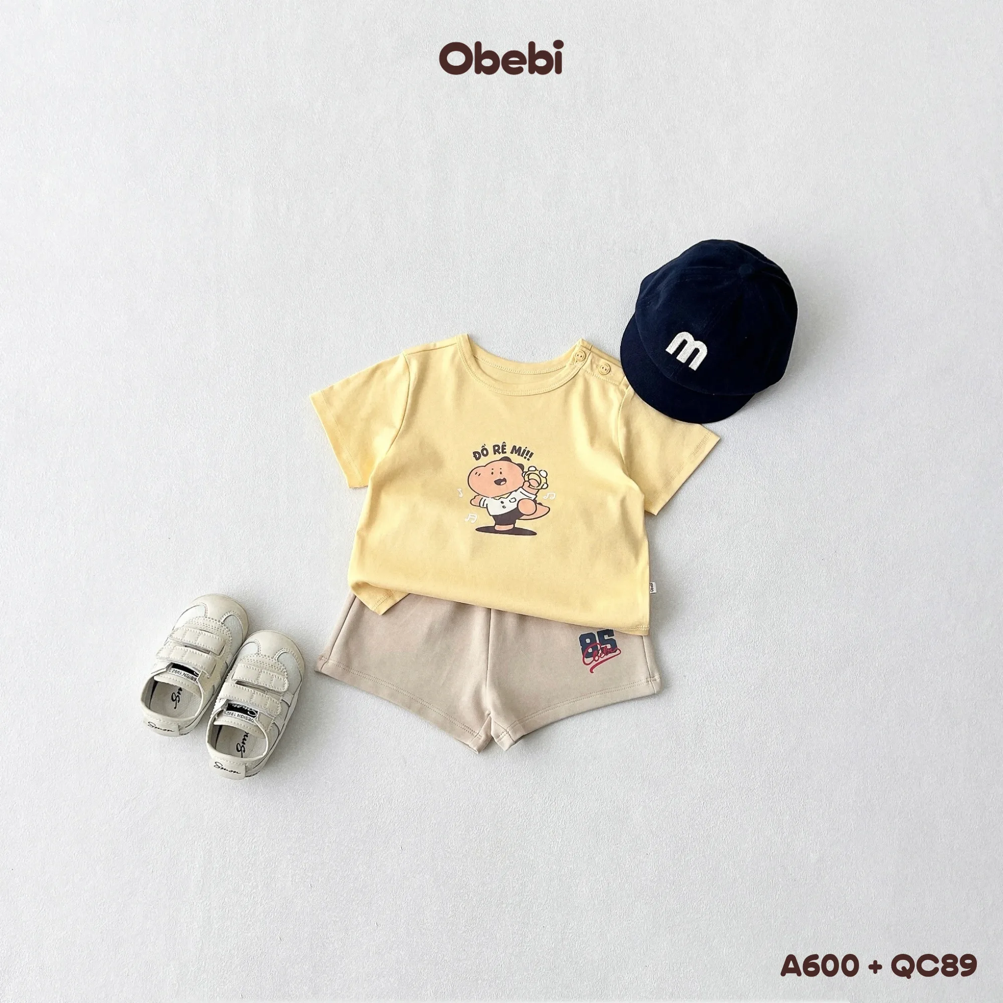 QC89 – Quần Đùi Trẻ Em Mùa Hè In Hình Obebi
