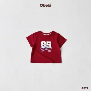 A572 – Áo Thun Cộc Tay Trẻ Em Mùa Hè In Chữ Số Obebi