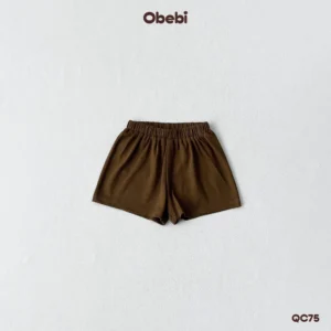 QC75 – Set 2 quần đùi đính mác in nhỏ xinh Obebi