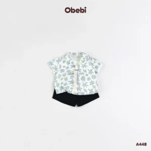 A448 – Áo Sơ Mi Họa Tiết Đi Biển Obebi