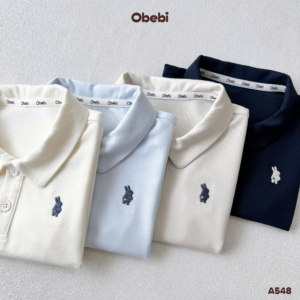 A548 – Áo Polo Trơn Cộc Tay Cho Bé Obebi