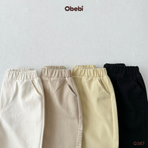 Q267 – Quần Kaki Trẻ Em Mùa Hè Basic Dễ Mặc Obebi