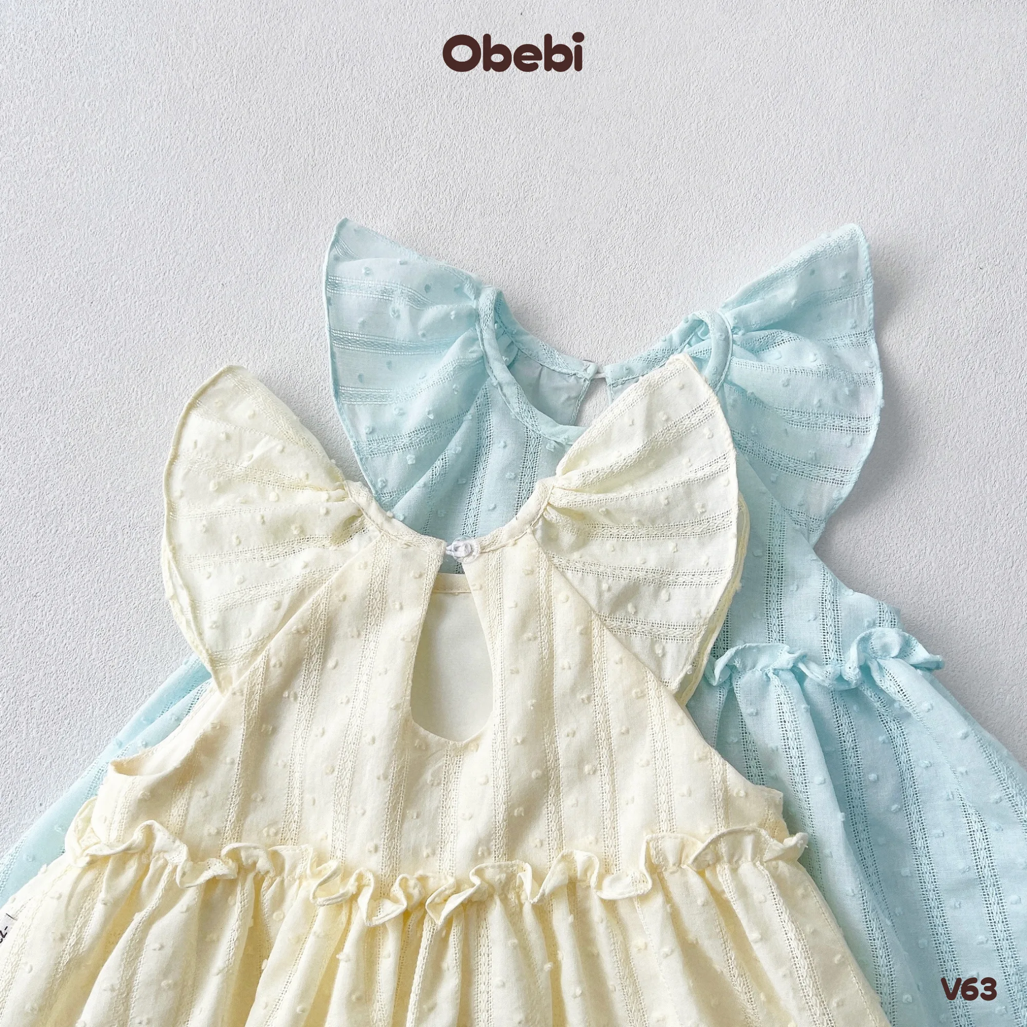V63 – Váy trẻ em mùa hè tay bồng đáng yêu Obebi