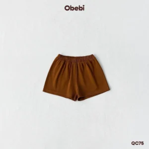 QC75 – Set 2 quần đùi đính mác in nhỏ xinh Obebi