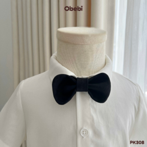 PK308 – Nơ Đeo Cổ Trẻ Em Màu Trơn Và Kẻ Cho Bé Có Dây Chun Điều Chỉnh Obebi