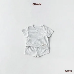 BC376 – Bộ cộc trẻ em mùa hè kẻ ngang Obebi