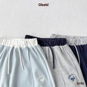 QC82 – Quần Sooc đùi vải cotton in hình cá heo vui nhộn mùa hè Obebi