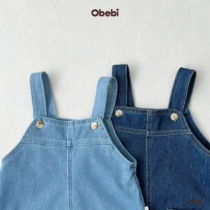 Y135 – Quần Yếm Trẻ Em Thu Đông Vải Jean Mềm Mịn Obebi
