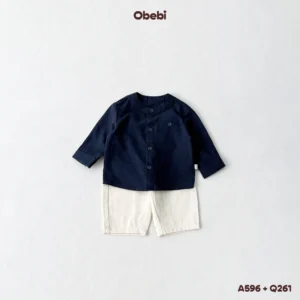 Q261 – Quần Kaki Trẻ Em Thu Đông Túi Vuông Basic Obebi