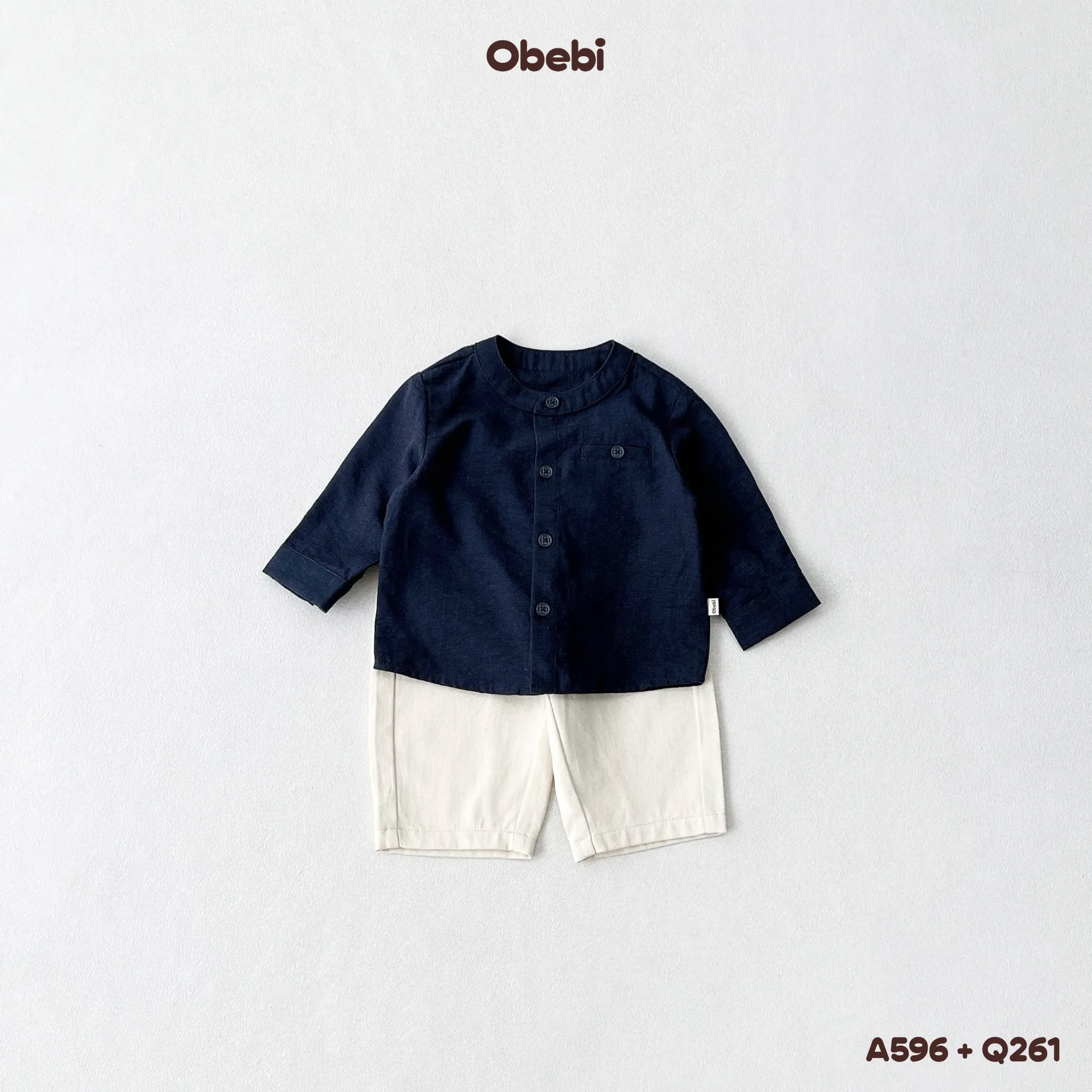 Q261 – Quần Kaki Trẻ Em Thu Đông Túi Vuông Basic Obebi